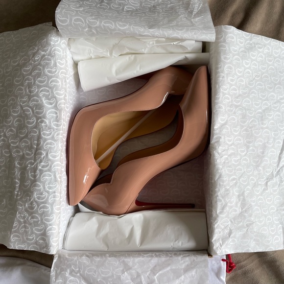 Christian Louboutin Hot Chick 100mm Size 41 in Patent Nude - Picture 4 of 8